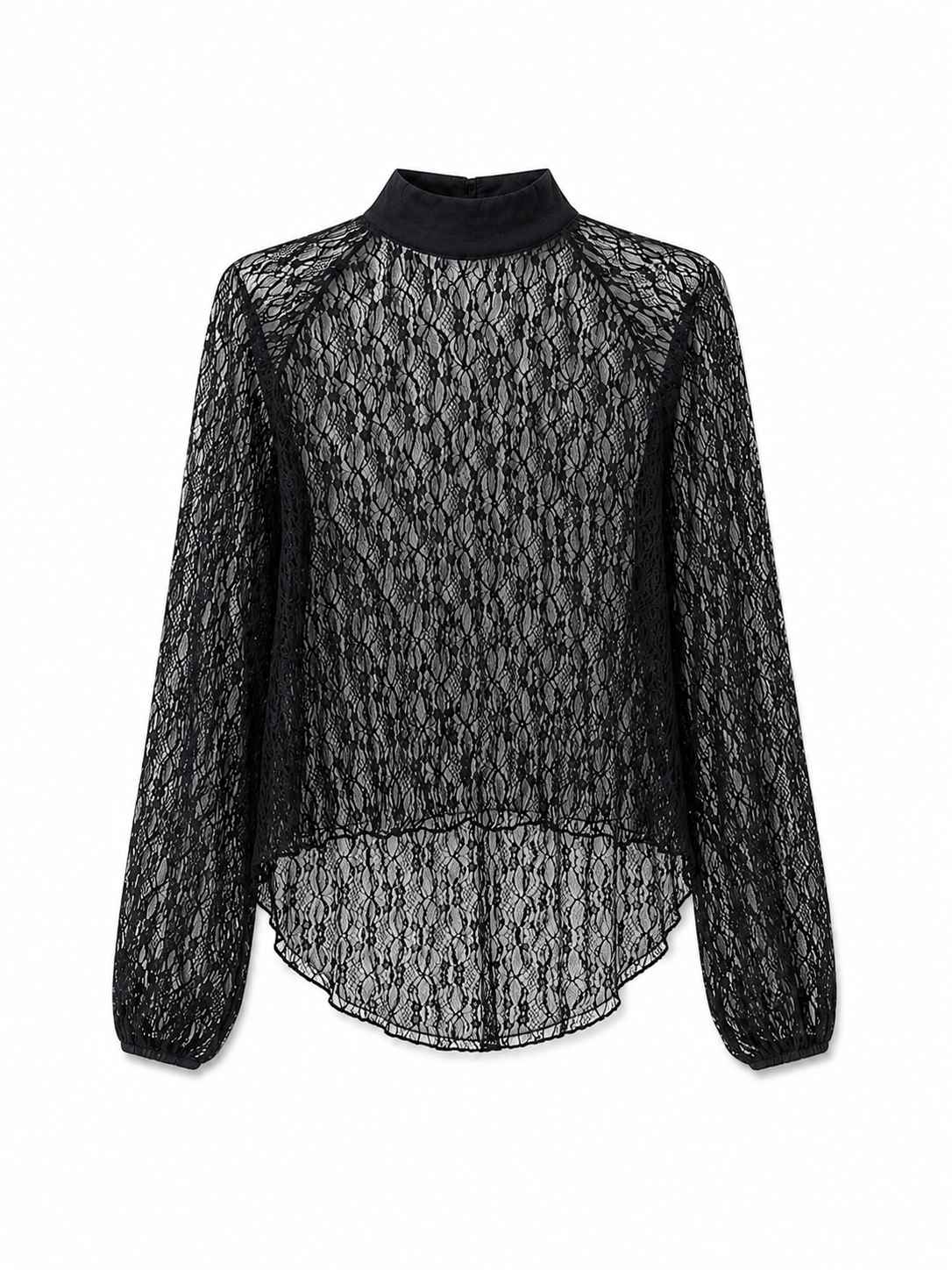 Blusa Lace Cuello Alto
