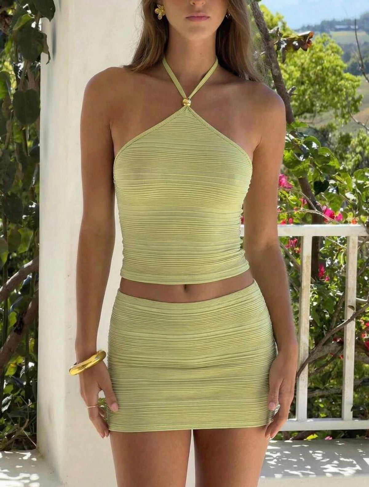 Conjunto de verano verde