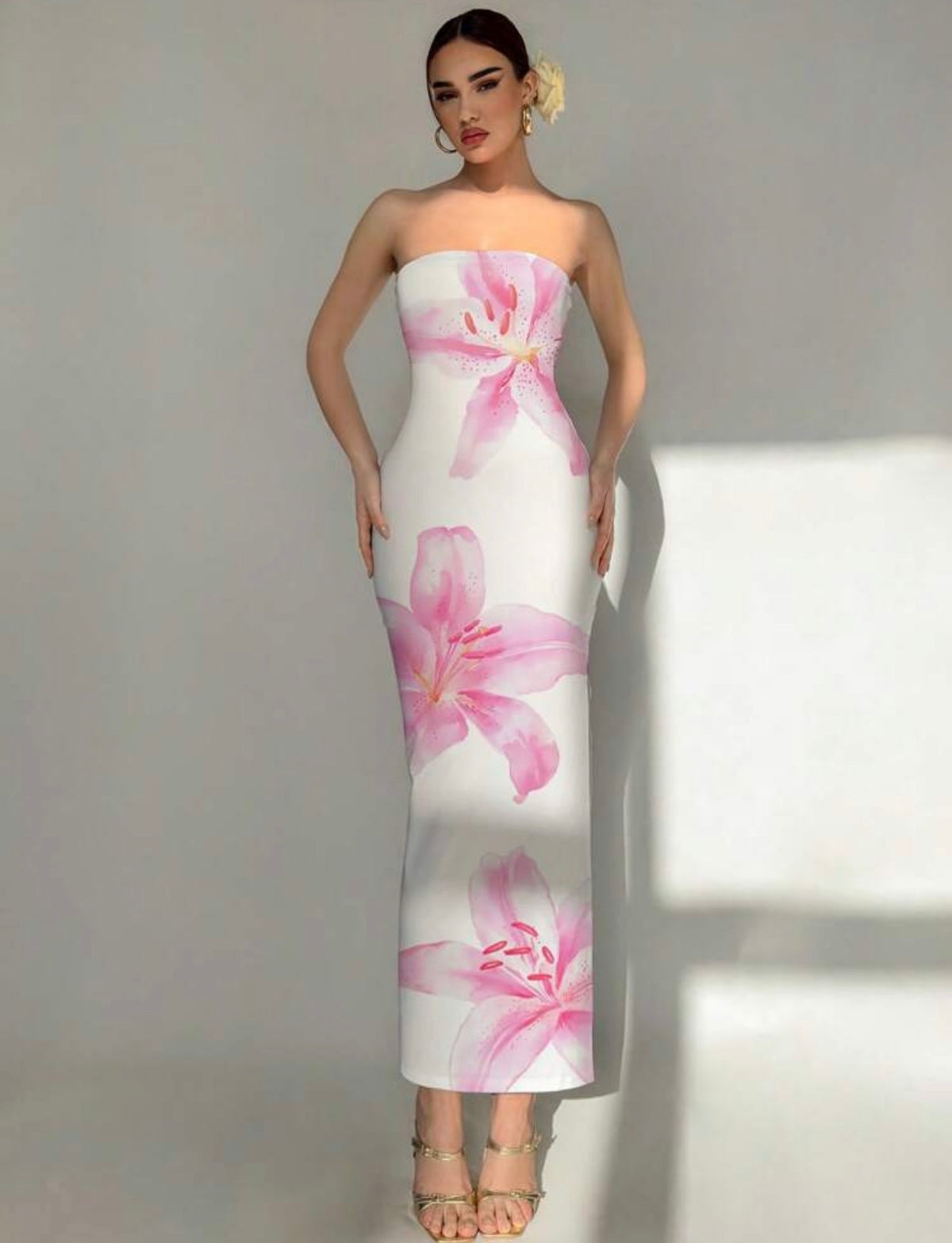 Vestido tubo floral