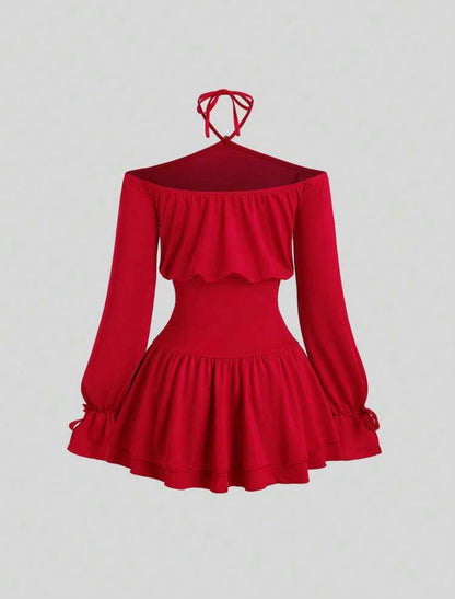 Vestido de hombros descubiertos