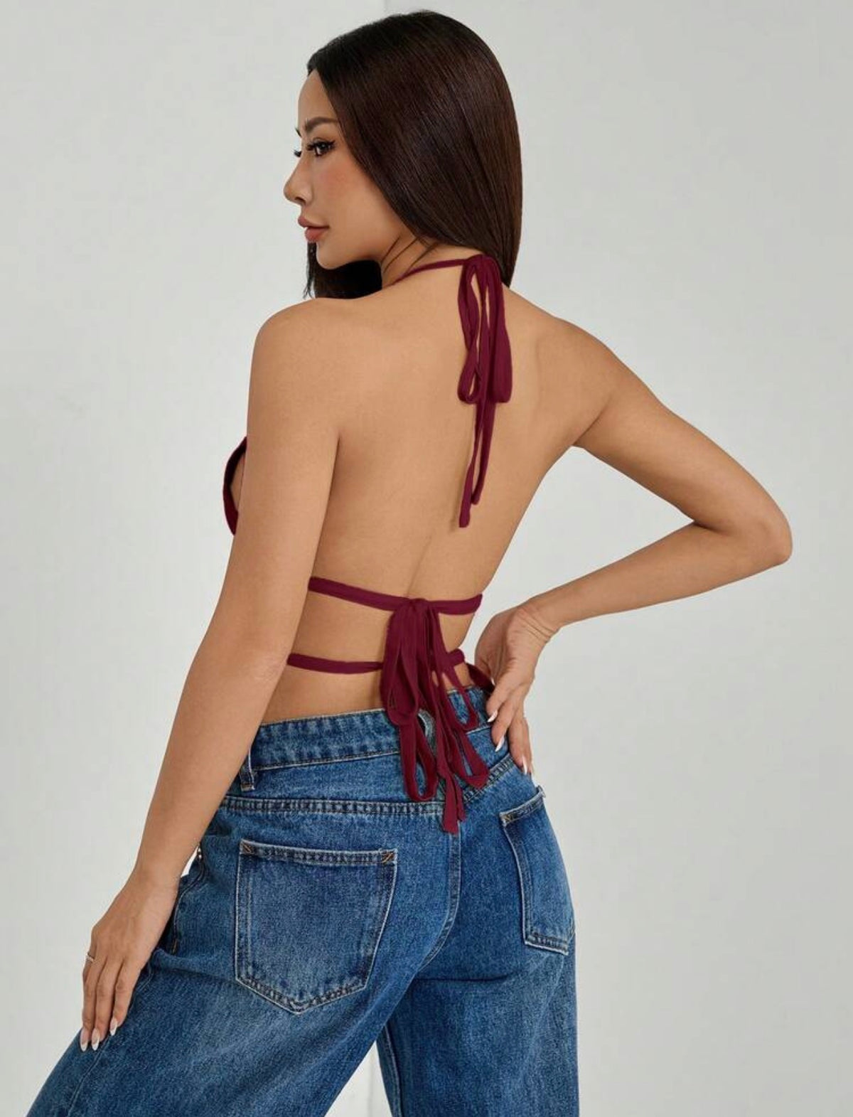 Top con cuello halter