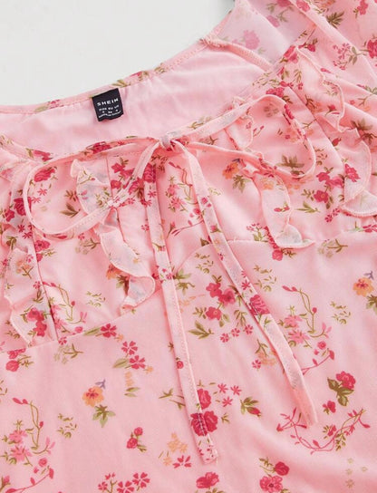 Vestido rosa floral