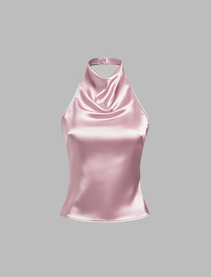 Blusa halter escotada