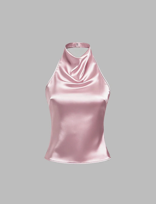Blusa halter escotada