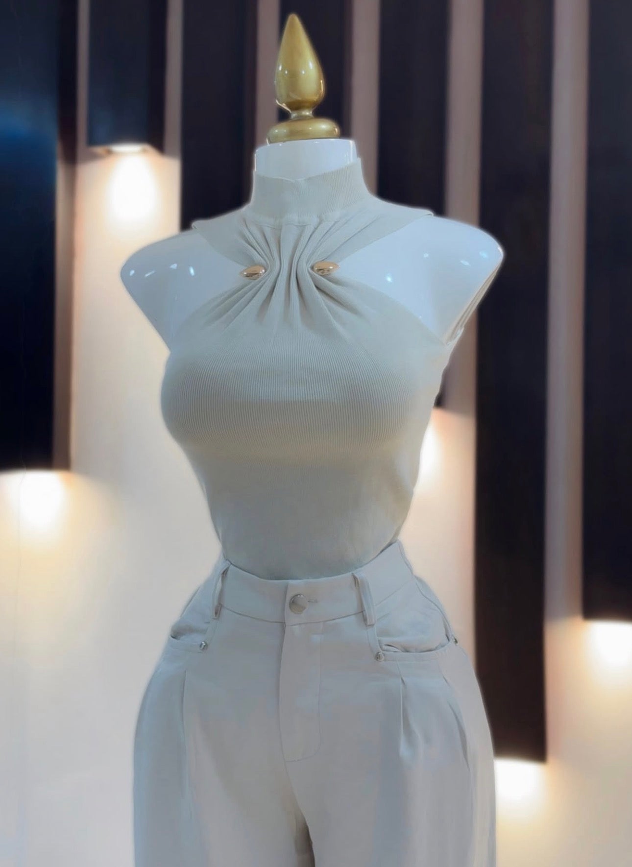 Blusa Golden Cuello Alto