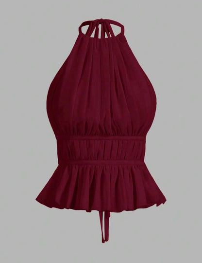 Top con cuello halter