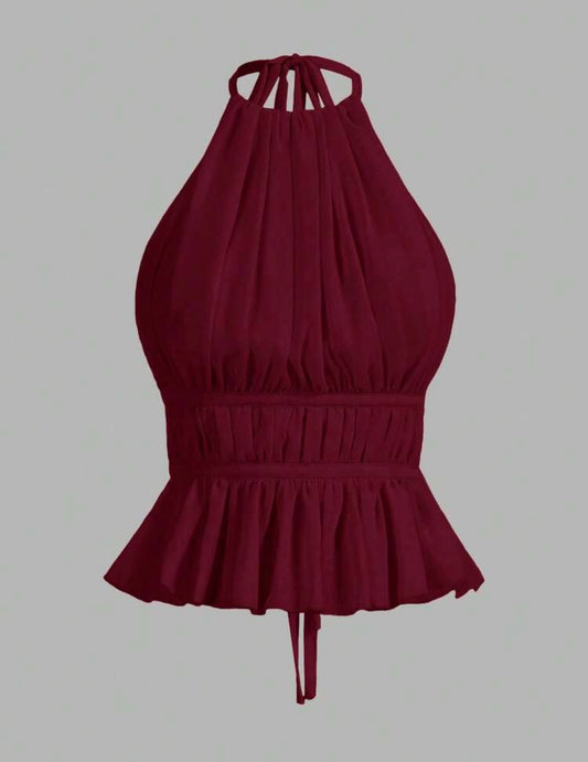 Top con cuello halter