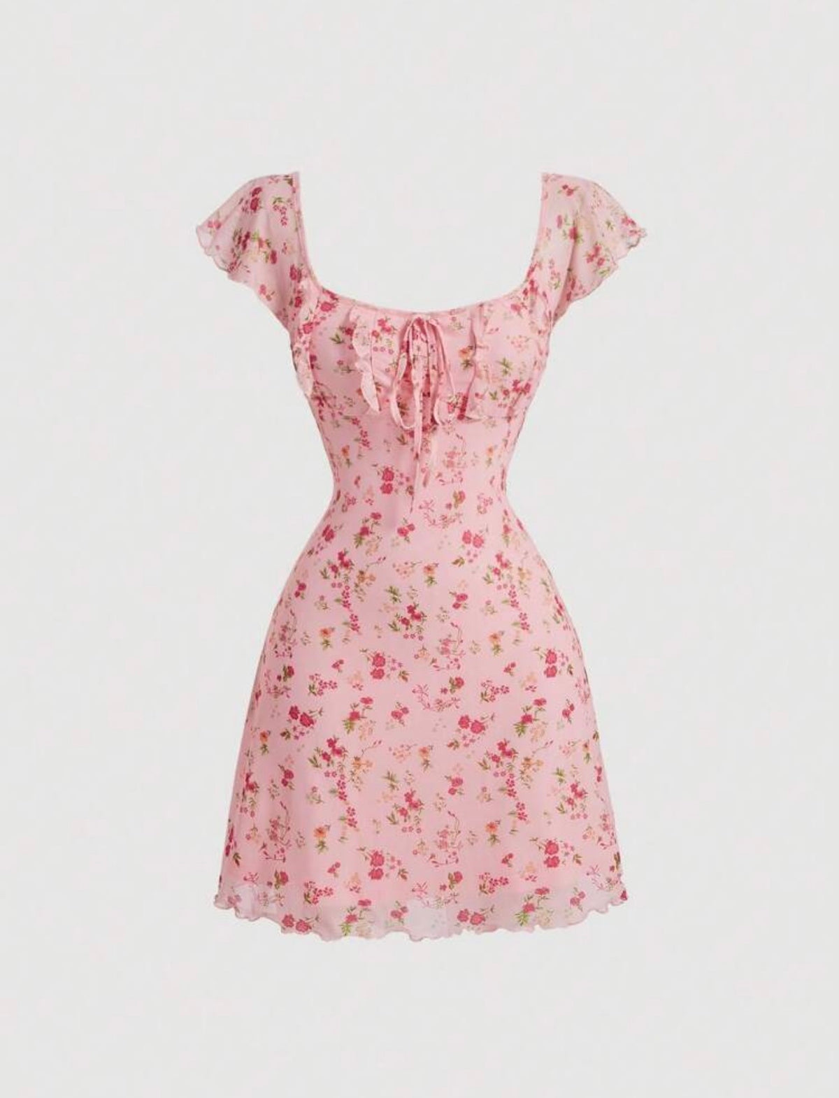 Vestido rosa floral