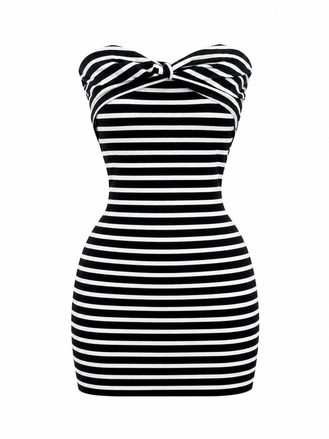 Vestido Black n White Stripes