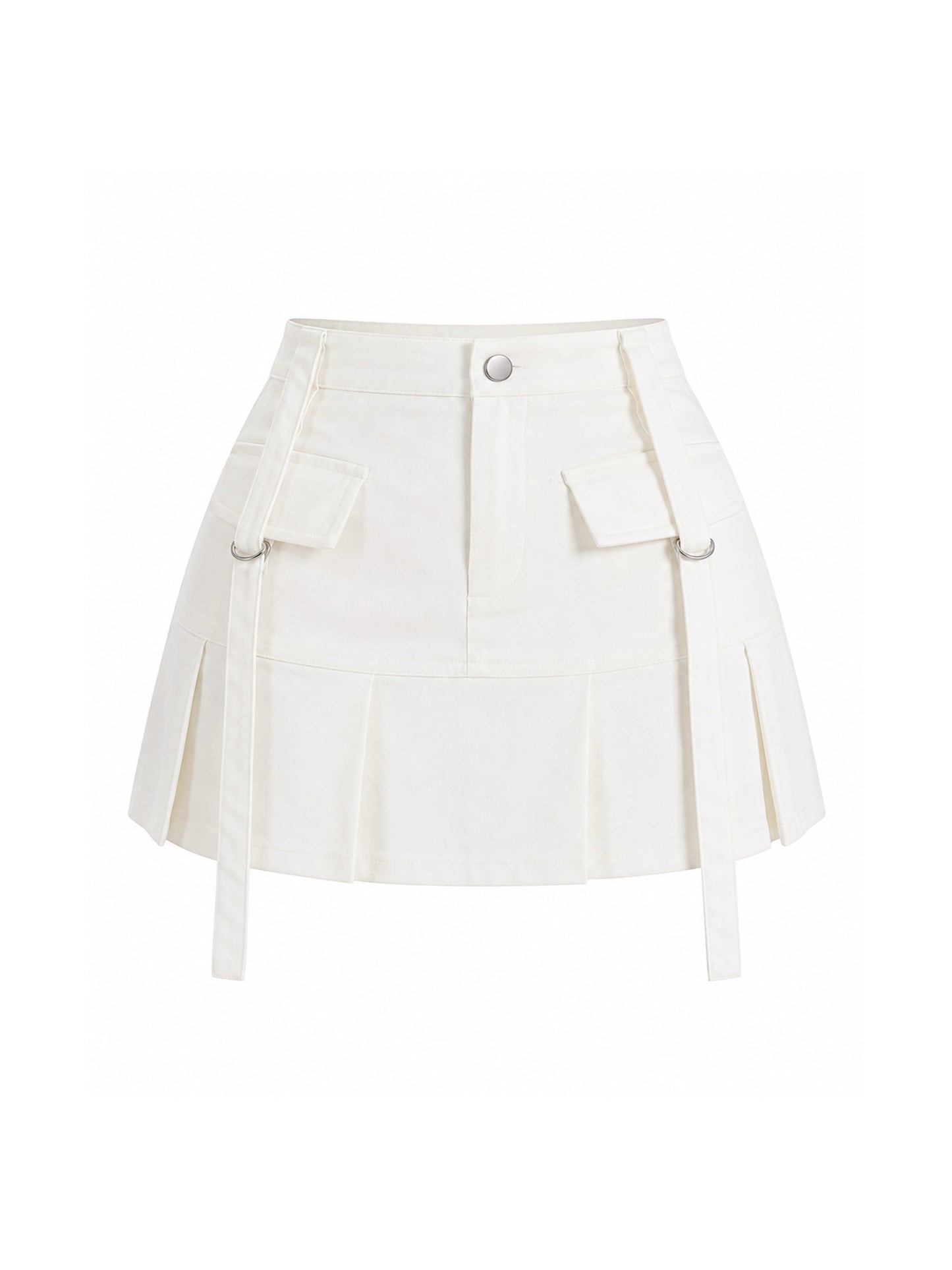 Mini Falda Cargo White