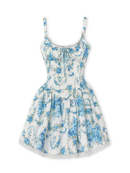 Vestido Efecto Corset Blue