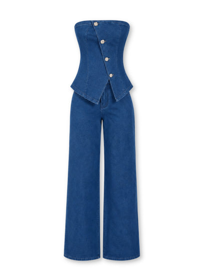Denim Set Wide Leg