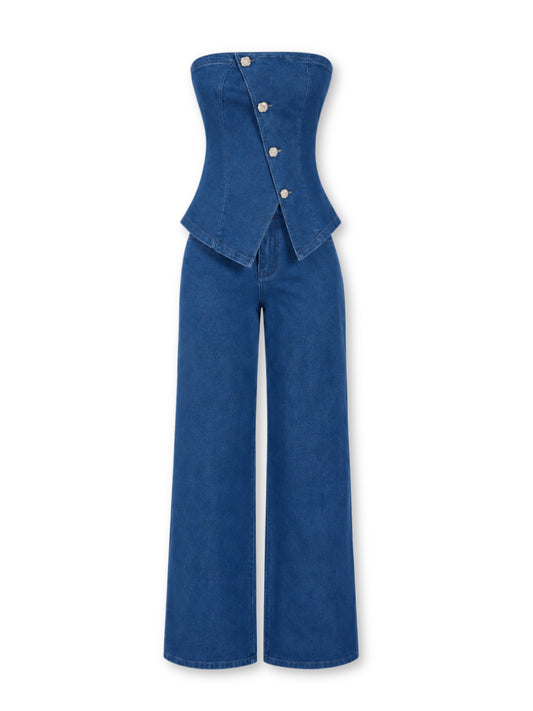 Denim Set Wide Leg