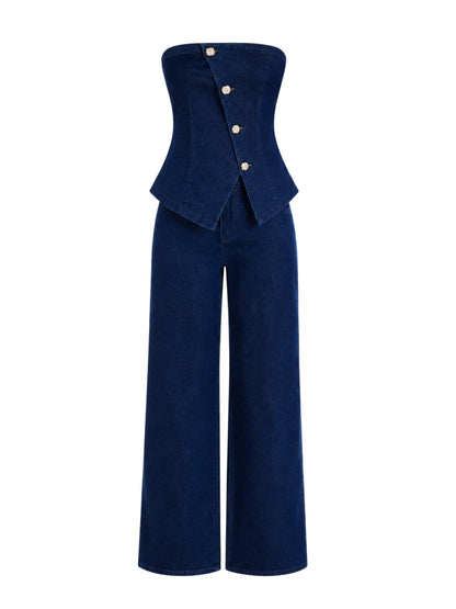 Denim Set Wide Leg
