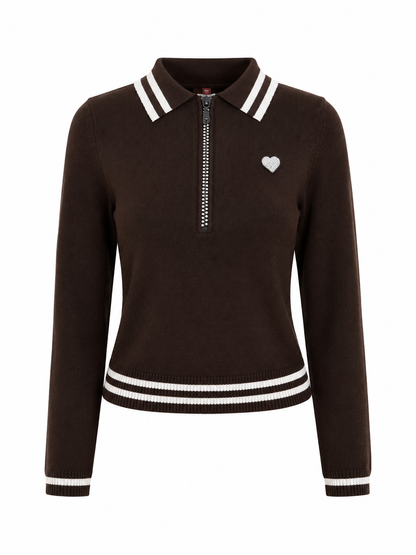 Suéter Polo Brown