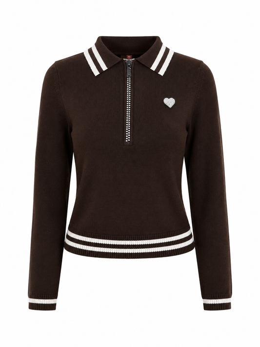 Suéter Polo Brown