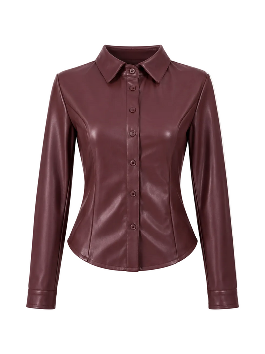 Camisa PU Burgundy