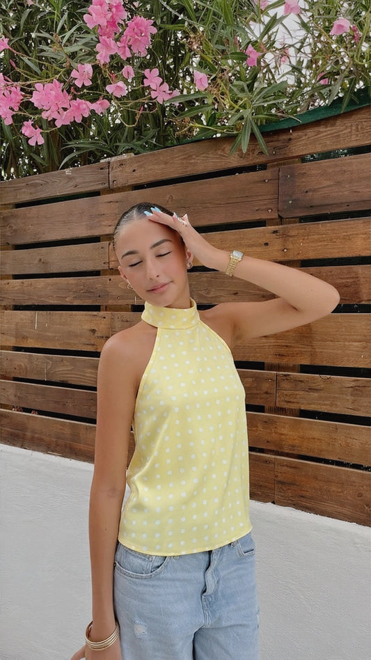 Blusa Lemon Polka Dots